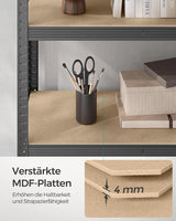 Schwerlastregal mit Stahlgestell Grau von Songmics