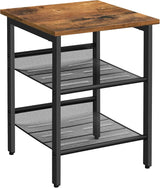 Beistelltisch Industrie-Design Verstellbar Vintagebraun-Schwarz von Songmics