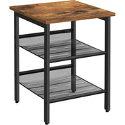 Beistelltisch Industrie-Design Verstellbar Vintagebraun-Schwarz von Songmics