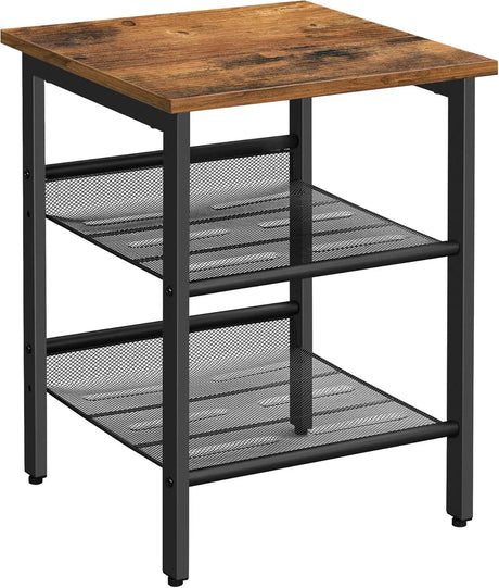 Beistelltisch Industrie-Design Verstellbar Vintagebraun-Schwarz von Songmics