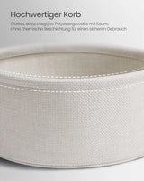 Beistelltisch rund mit Stauraum zementgrau von Songmics