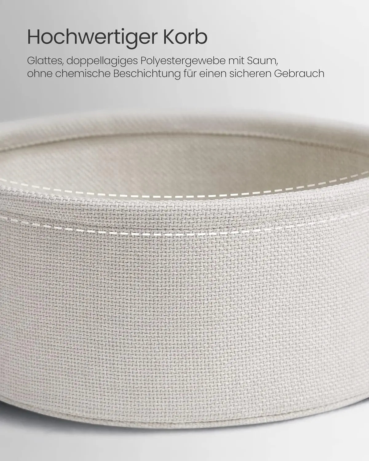 Beistelltisch rund mit Stauraum zementgrau von Songmics