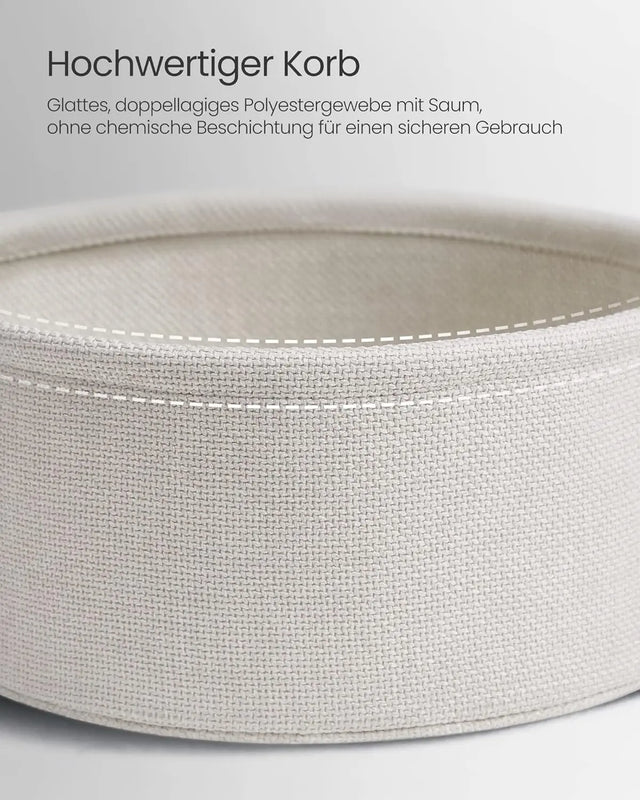 Beistelltisch rund mit Stauraum zementgrau von Songmics