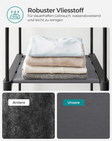 Aufbewahrungsschrank faltbar mit Aufhängestange Grau von Songmics