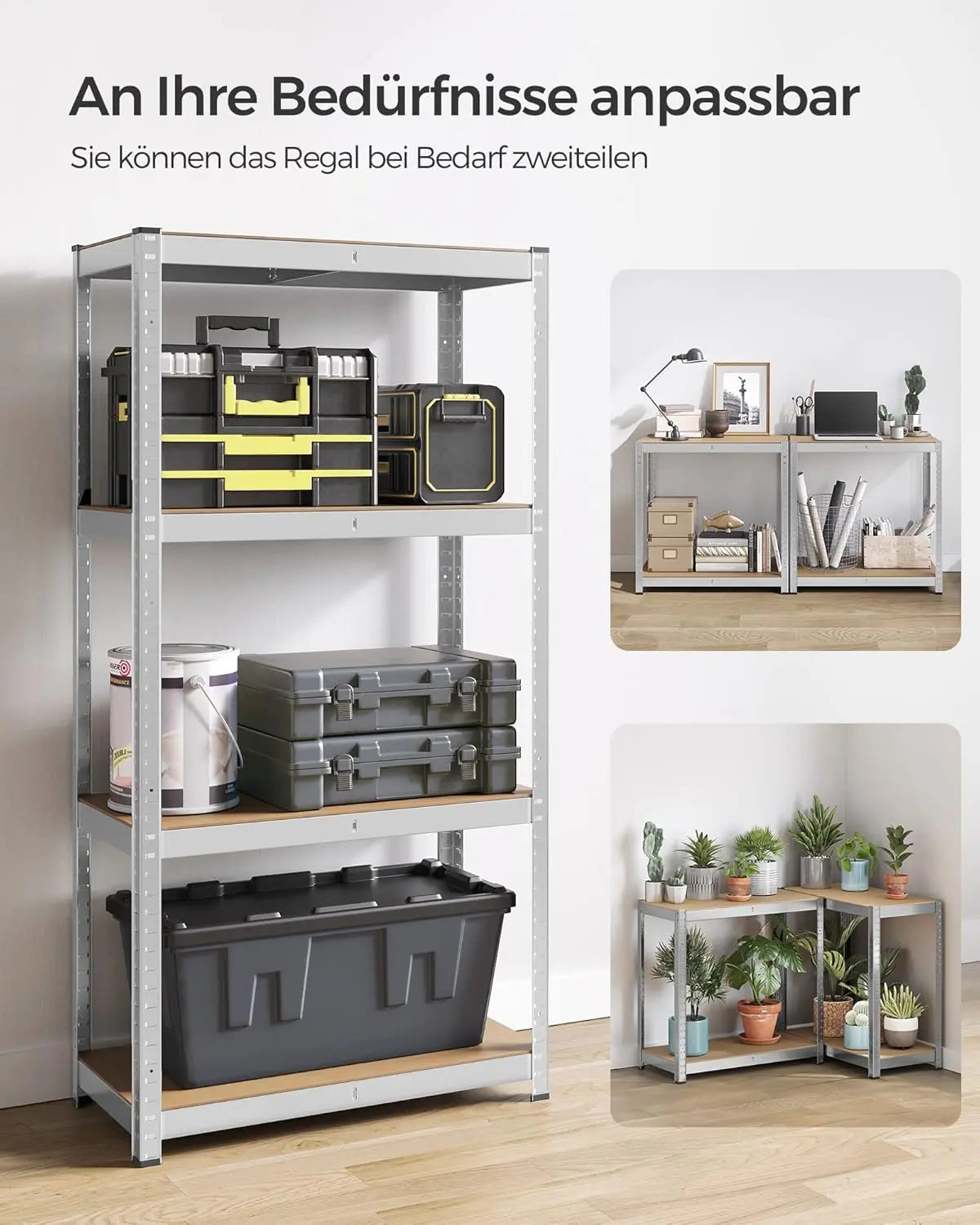 Schwerlastregal 2er-Set 520kg Silber Stahl von Songmics