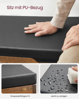 Schuhbank mit Stauraum gepolstert Vintagebraun von Songmics