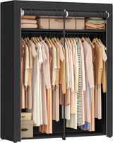 Aufbewahrungsschrank faltbar mit Aufhängestange Schwarz von Songmics