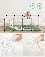 Freigehege Kunststoff für Kleintiere Weiss von Songmics