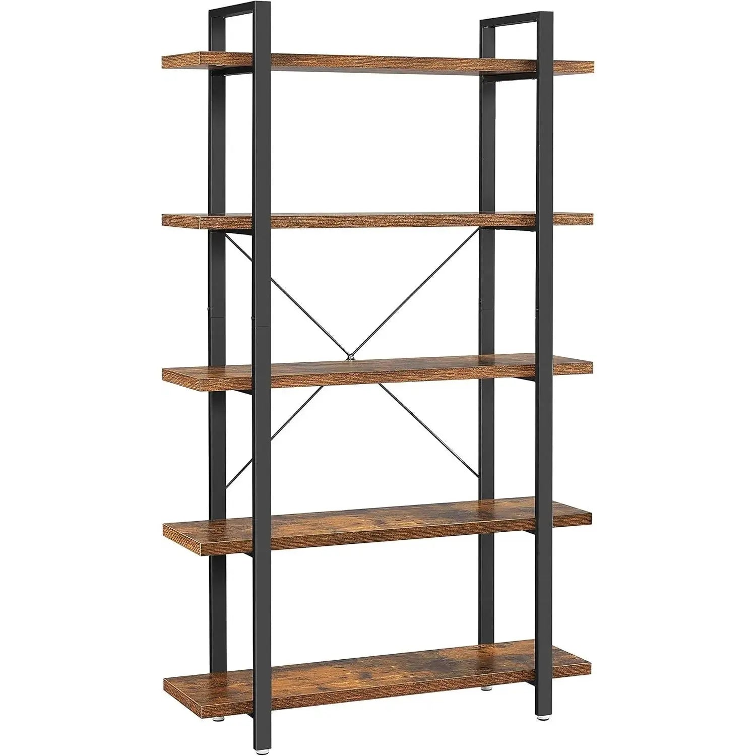 Bücherregal Standregal Vintage Design Braun Schwarz von Songmics