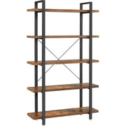 Bücherregal Standregal Vintage Design Braun Schwarz von Songmics