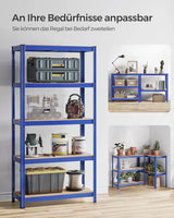 Schwerlastregal mit Stahlgestell 875kg Blau von Songmics
