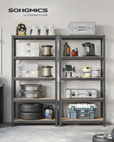 Schwerlastregal mit Stahlgestell Grau von Songmics