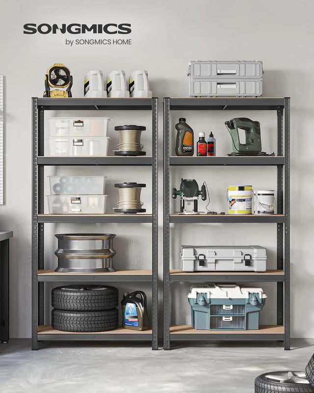 Schwerlastregal mit Stahlgestell Grau von Songmics