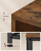 Garderobenleiste Schuhbank Set Rustikales Braun von Songmics