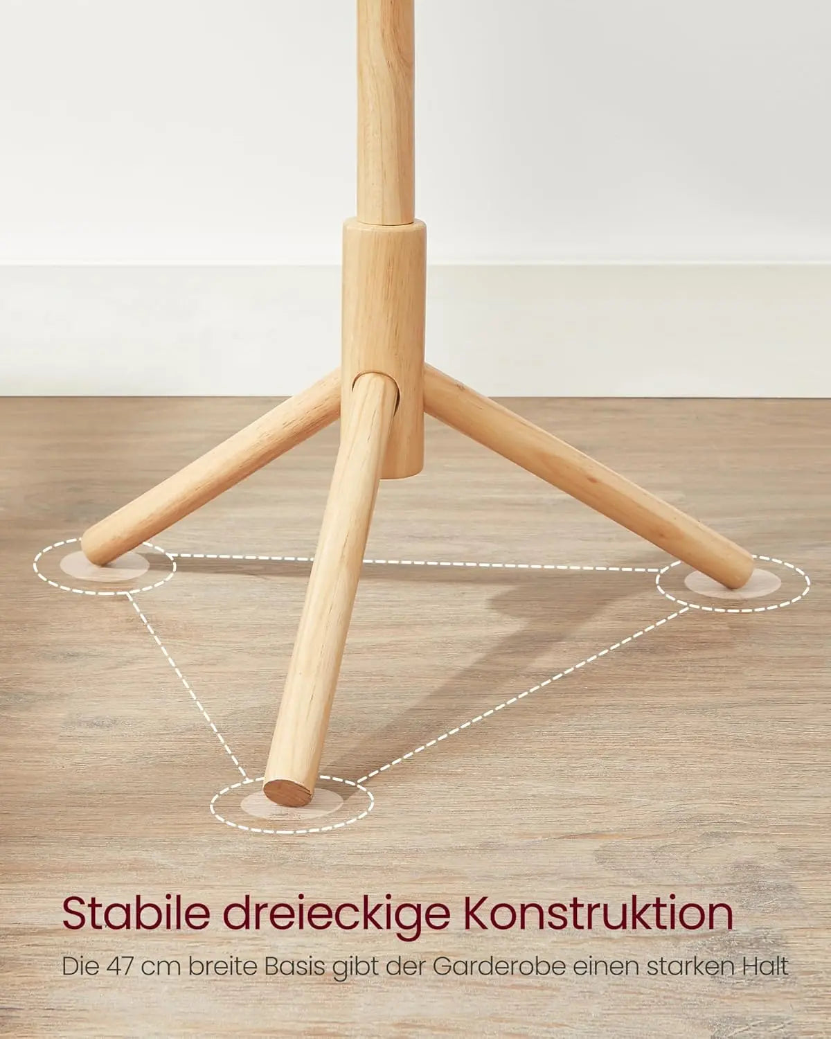 Garderobenständer Massivholz Baumform Naturfarben von Songmics