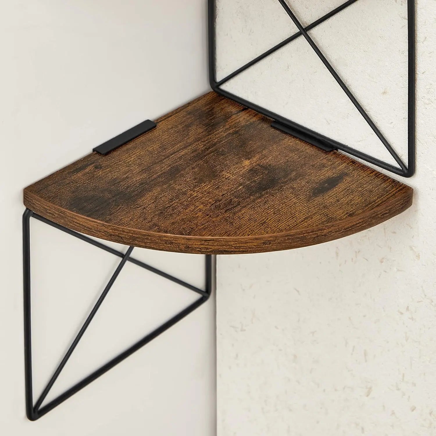 Eckregal Zickzack-Design 5 Ebenen Vintagebraun-Schwarz von Songmics