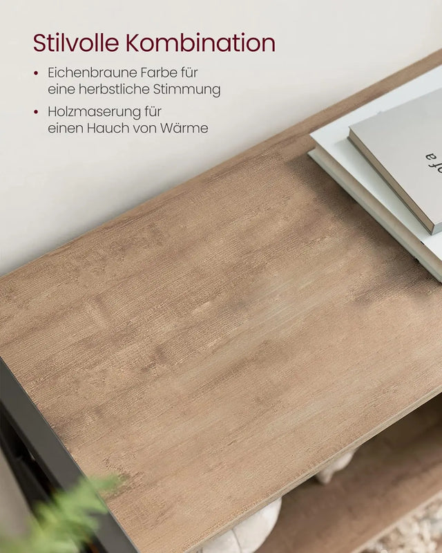 Bücherregal mit Türen Industrie-Design Stahlgestell Kamelbraun von Songmics