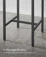 Bartisch quadratisch Industriestil rustikales Braun von guteszeug.ch