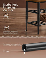 Schuhbank Mid-Century-Modern Kunstleder Karamellbraun von Songmics