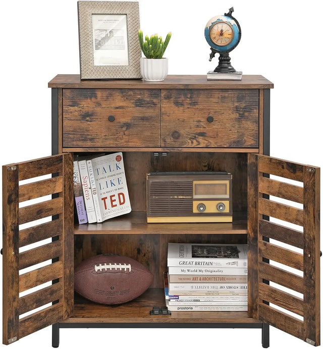 Bodenschrank mit Schublade rustikales Braun von Songmics