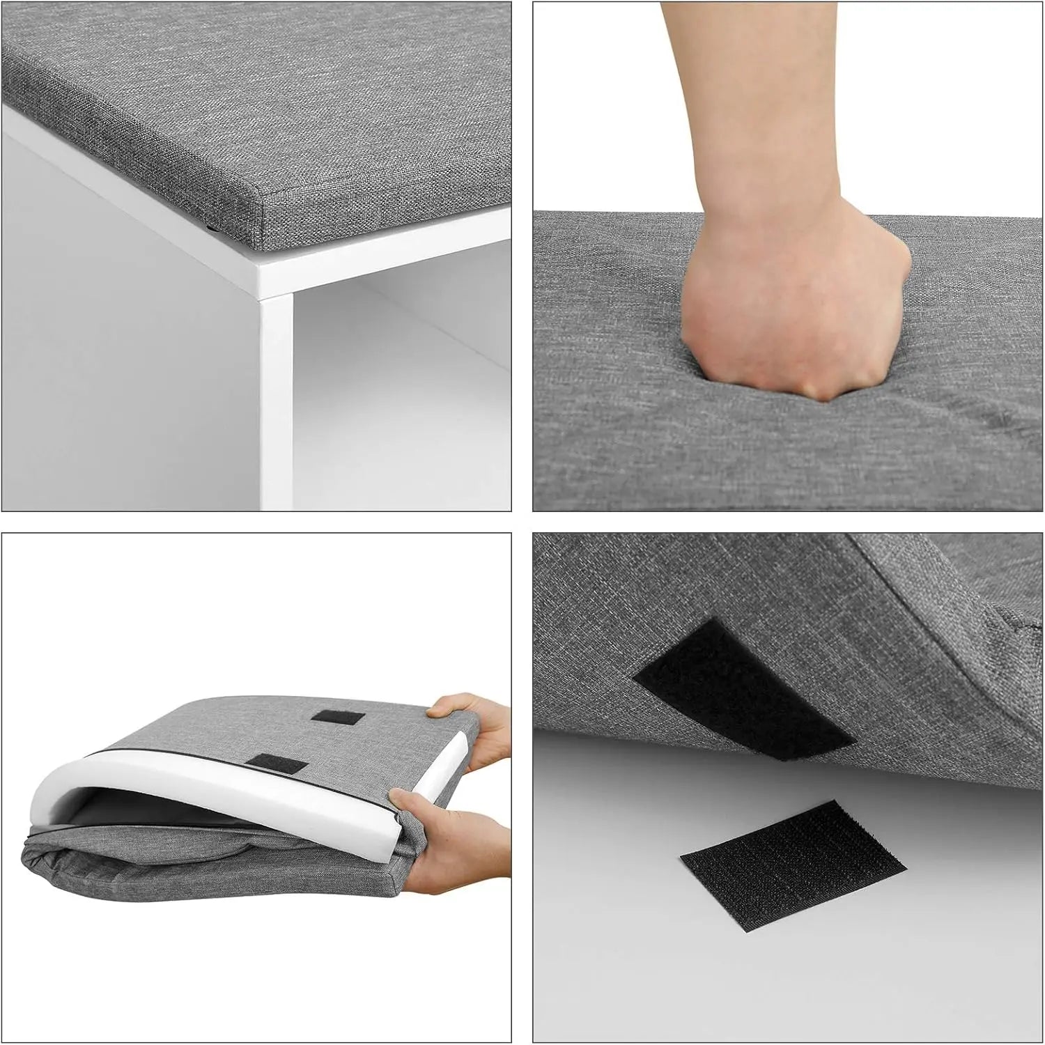 Schuhbank Regal Schublade Sitzbank Flur Weiss von Songmics