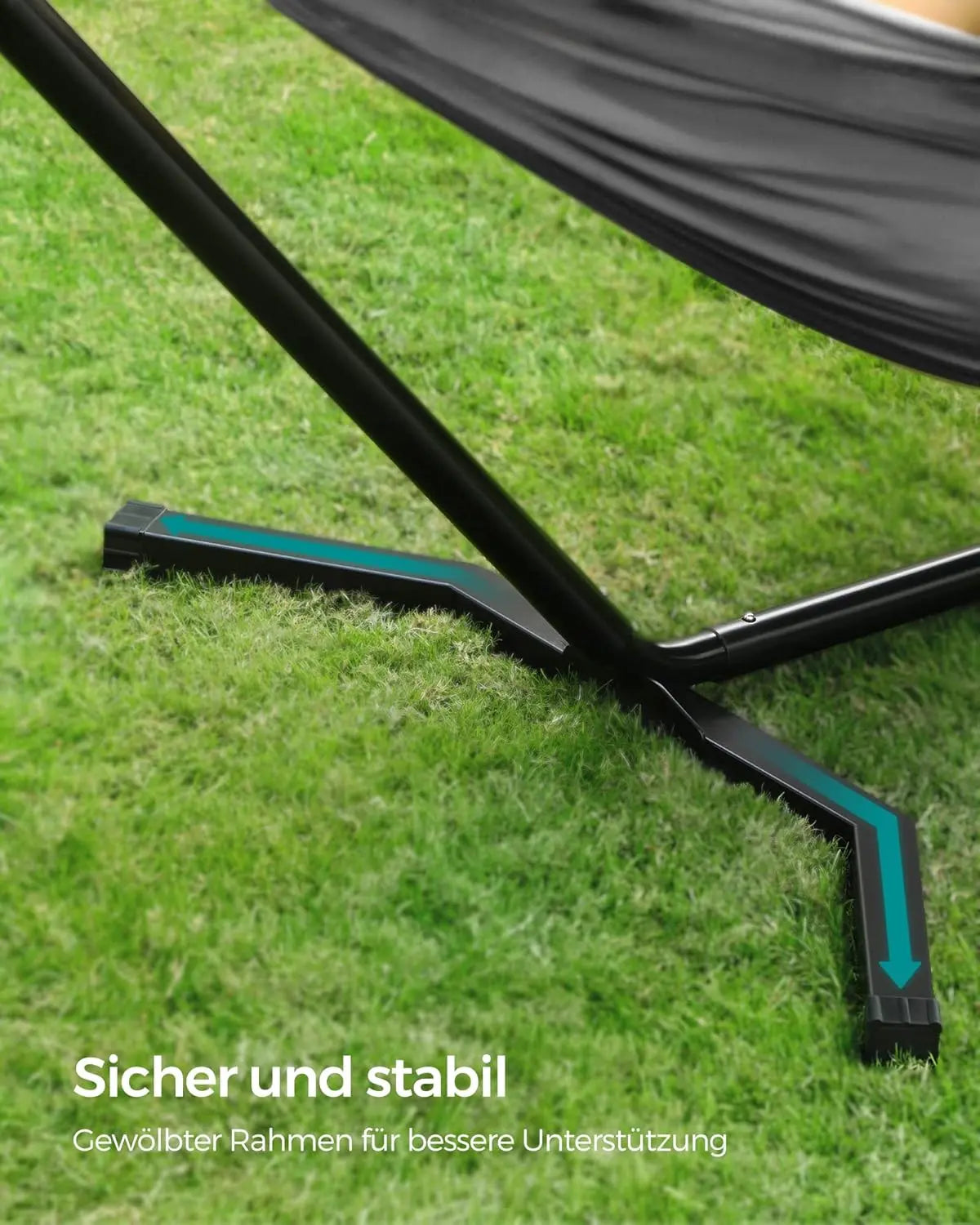 Hängematte höhenverstellbar 240kg grau Metall von Songmics