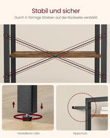 Bücherregal Industrie-Design 6 Ebenen Vintagebraun von Songmics