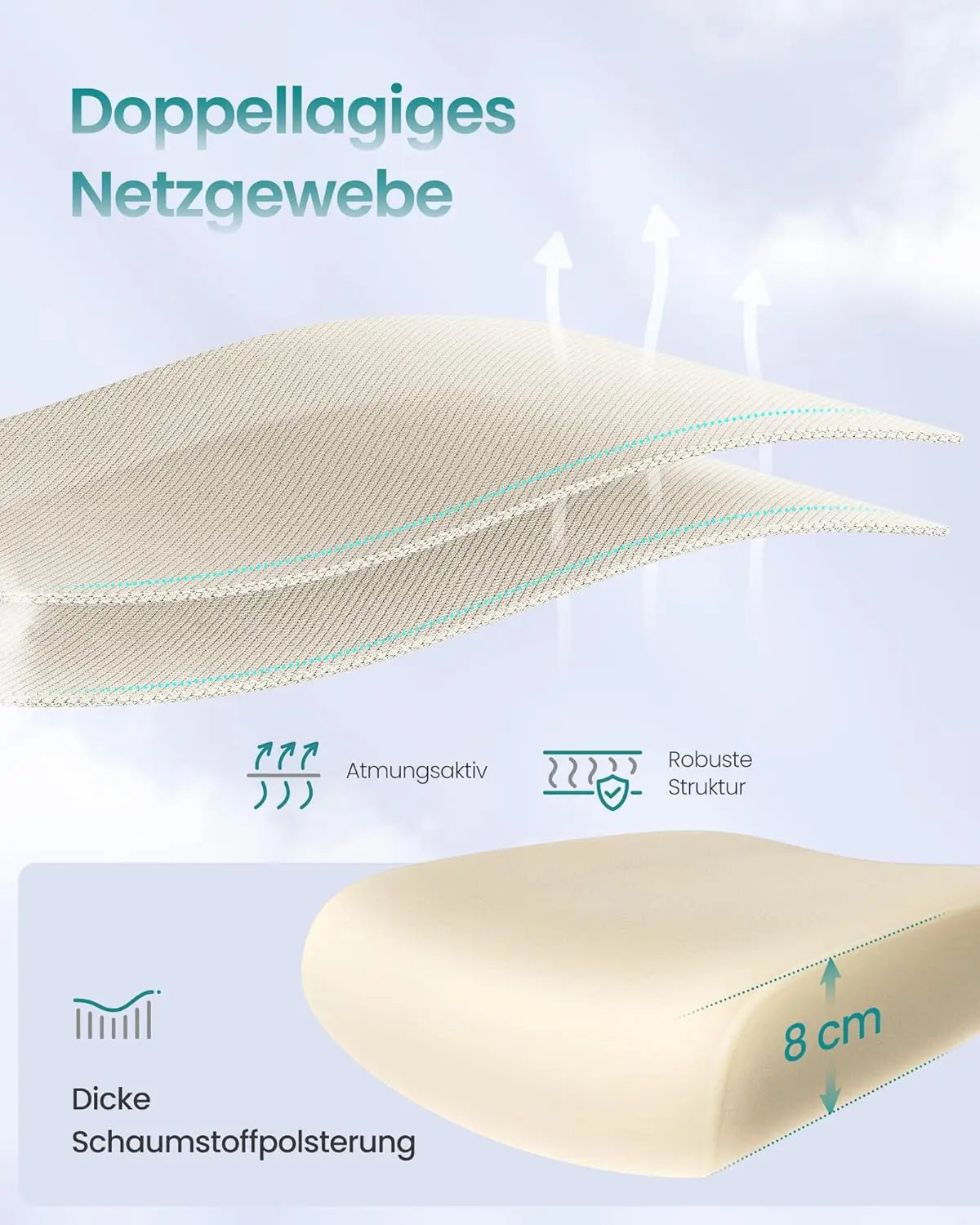 Bürostuhl ergonomisch Netz sandbeige atmungsaktiv von guteszeug.ch