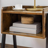 Nachttisch Industrie-Design mit Fach Vintagebraun von Songmics
