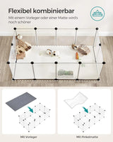 Freigehege Kunststoff für Kleintiere Weiss von Songmics