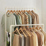 Kleiderständer Metall mit Ablage Weiss von Songmics