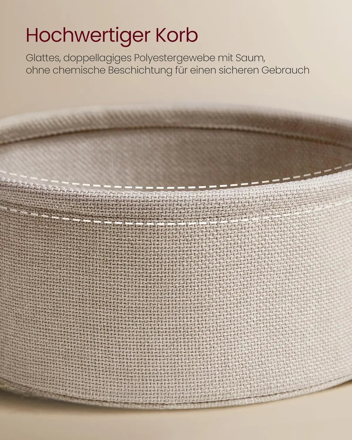Beistelltisch mit Stauraum, modern, Mattweiss-Kamelbraun von Songmics