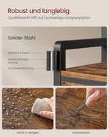 Garderobenständer mit Schuhbank Vintagebraun von Songmics