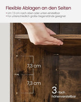 Schuhbank mit Stauraum und Kissen vintagebraun von Songmics