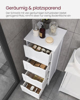 Badezimmerschrank mit Schubladen modern weiss von Songmics