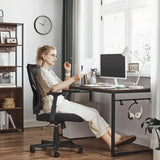 Bürostuhl ergonomisch verstellbar gepolstert Schwarz von Songmics