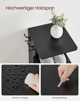 Schuhregal schmal mit 7 Ebenen schwarz von Songmics