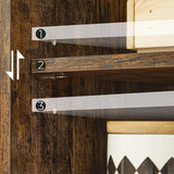 Badezimmerschrank mit Schubladen und Tür vintagebraun von Songmics