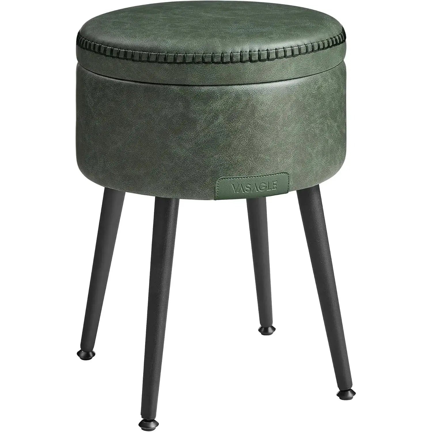 Sitzhocker mit Stauraum Kunstleder Waldgrün von Songmics