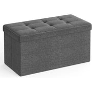 Sitzhocker mit Stauraum schiefergrau von Songmics
