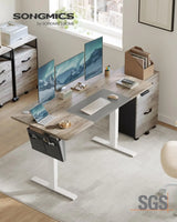 Schreibtisch elektrisch höhenverstellbar mit Memory Weiss von Songmics