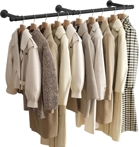 Kleiderstange Wandmontage Industrie-Design Schwarz von Songmics