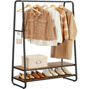 Kleiderständer Garderobe Stahlgestell 6 Haken Vintagebraun von Songmics