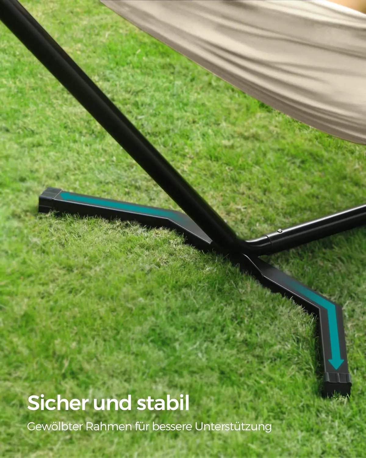 Hängematten-Gestell höhenverstellbar schwarz Metall von guteszeug.ch