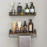 Gewürzregal Wandboard Set vintagebraun-schwarz von Songmics