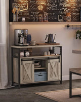 Sideboard Landhausstil Verstellbare Ablagen Wohnzimmer Greige von Songmics