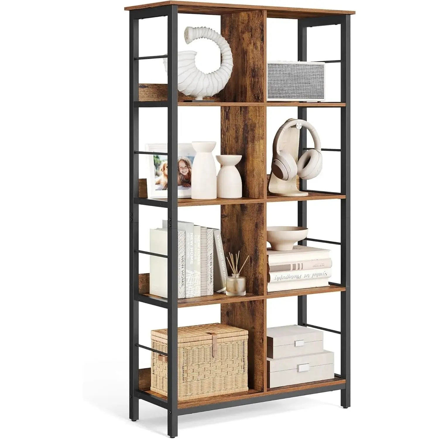 Regal mit 4 Ebenen vintagebraun von Songmics