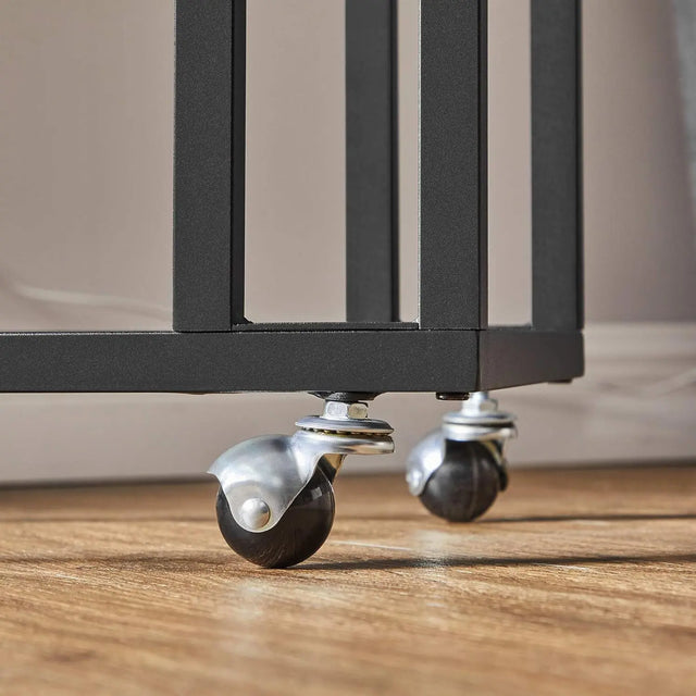 Beistelltisch C-Form Industrie-Design Vintagebraun von Songmics