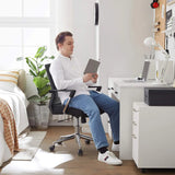 Bürostuhl höhenverstellbar mit Netzrückenlehne schwarz von Songmics