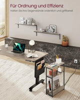 Beistelltisch mit Ladefunktion Greige-Schwarz von Songmics